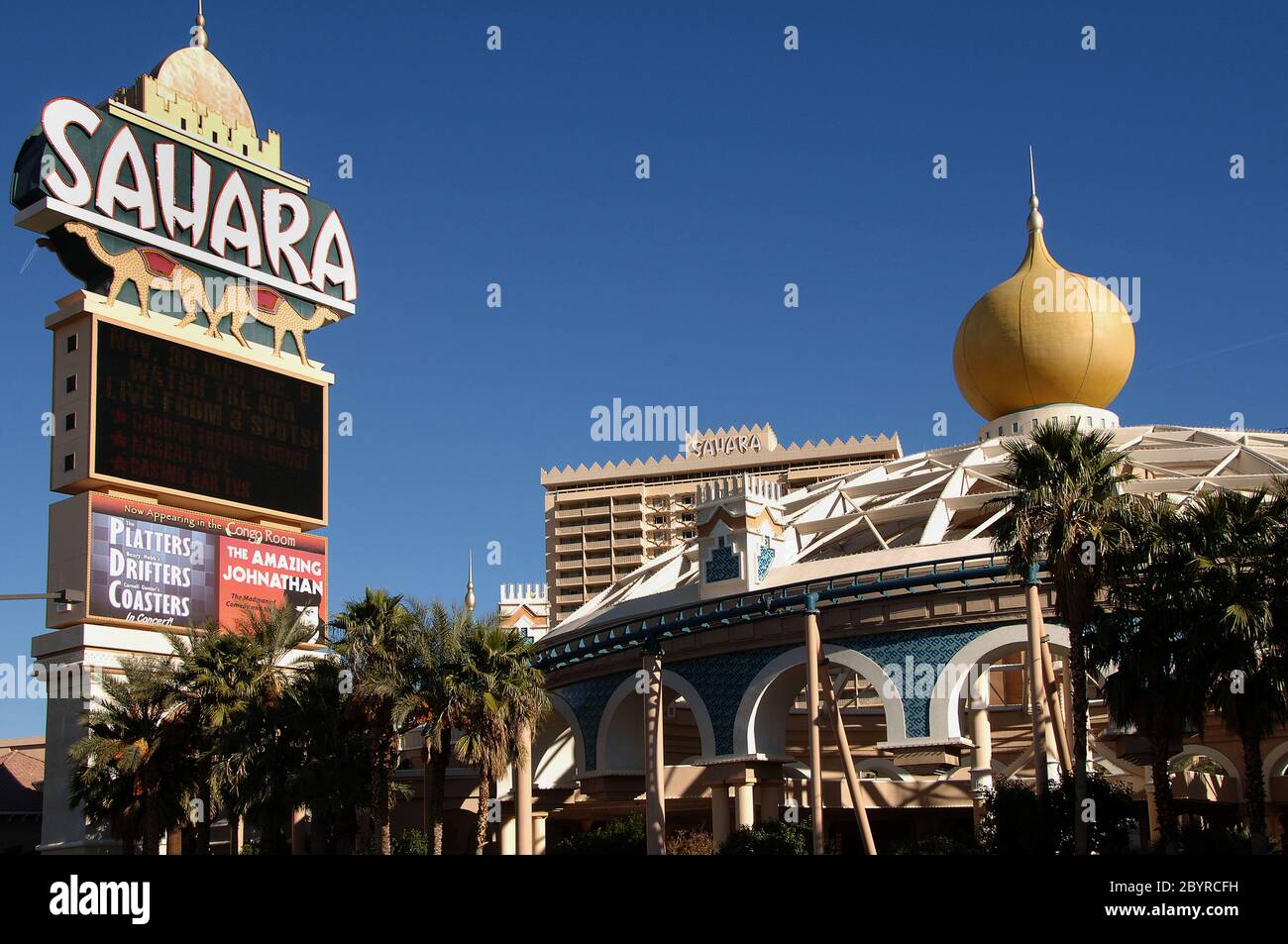 Sahara Hotel Las Vegas 481 Hotel e luoghi più importanti a Las Vegas il luogo più bello di Las Vegas Foto Stock