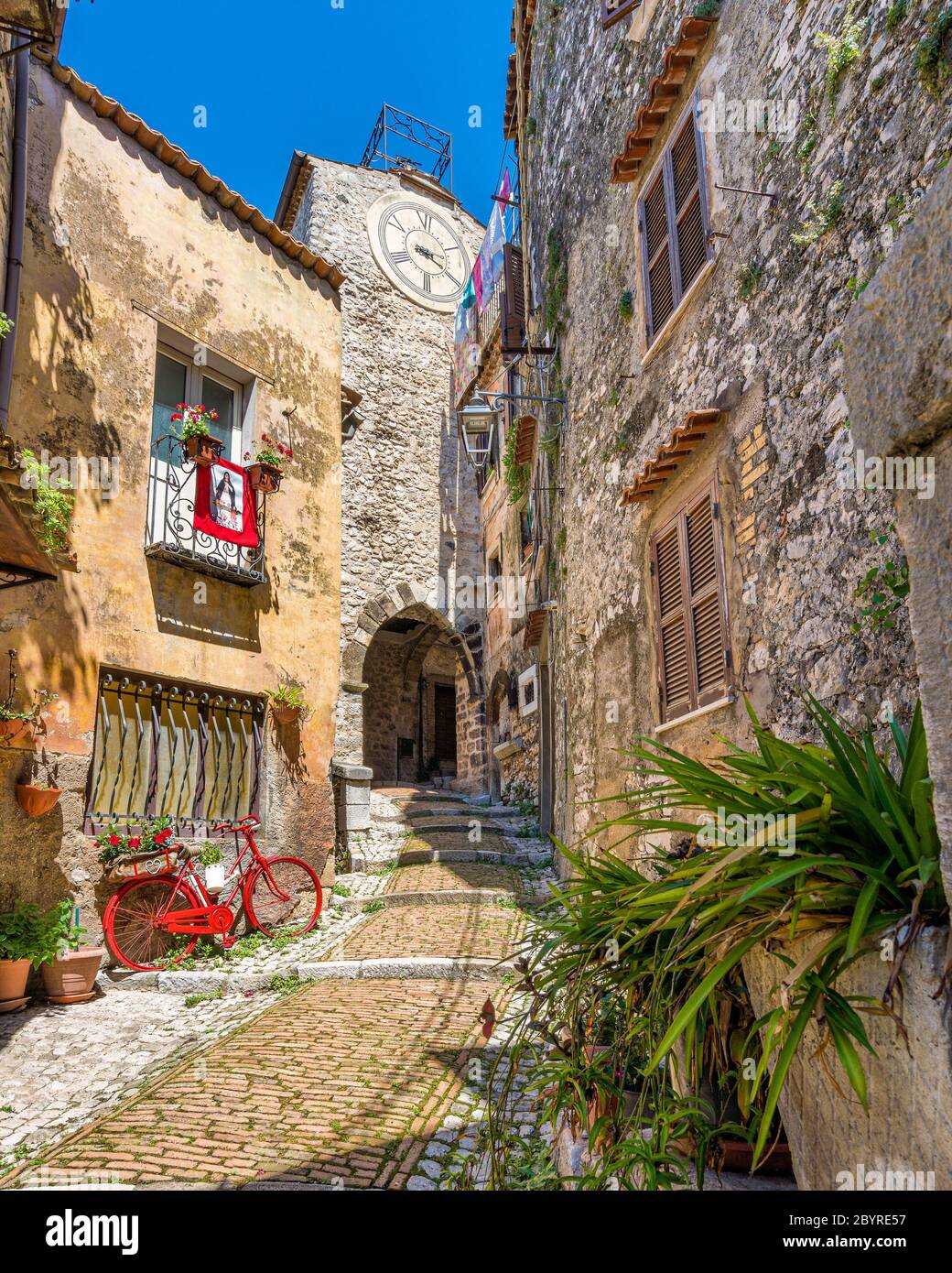 Il bellissimo borgo di Castro dei Volsci, vicino a Frosinone, Lazio, Italia. Foto Stock