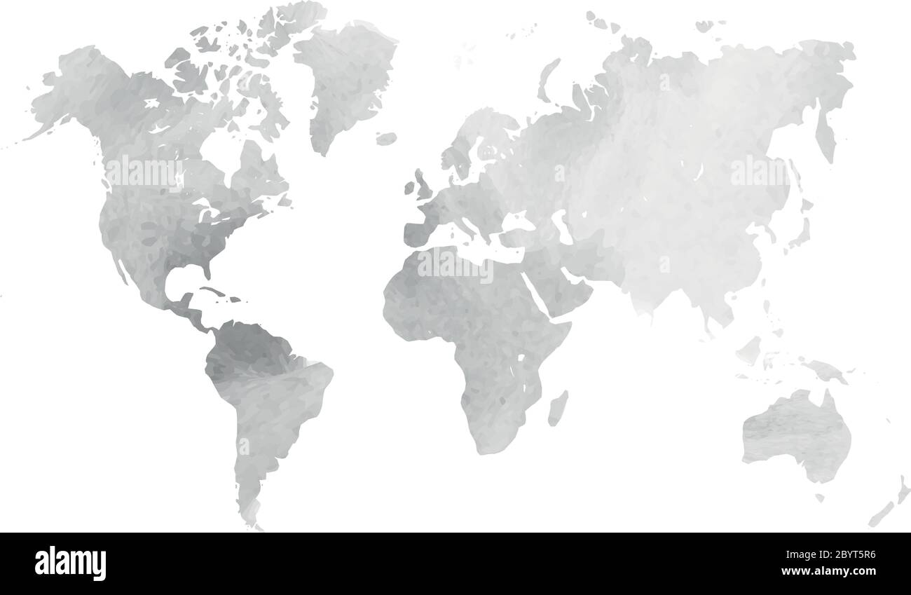 Mappa acquerello del mondo. Illustrazione vettoriale colorata. Illustrazione Vettoriale