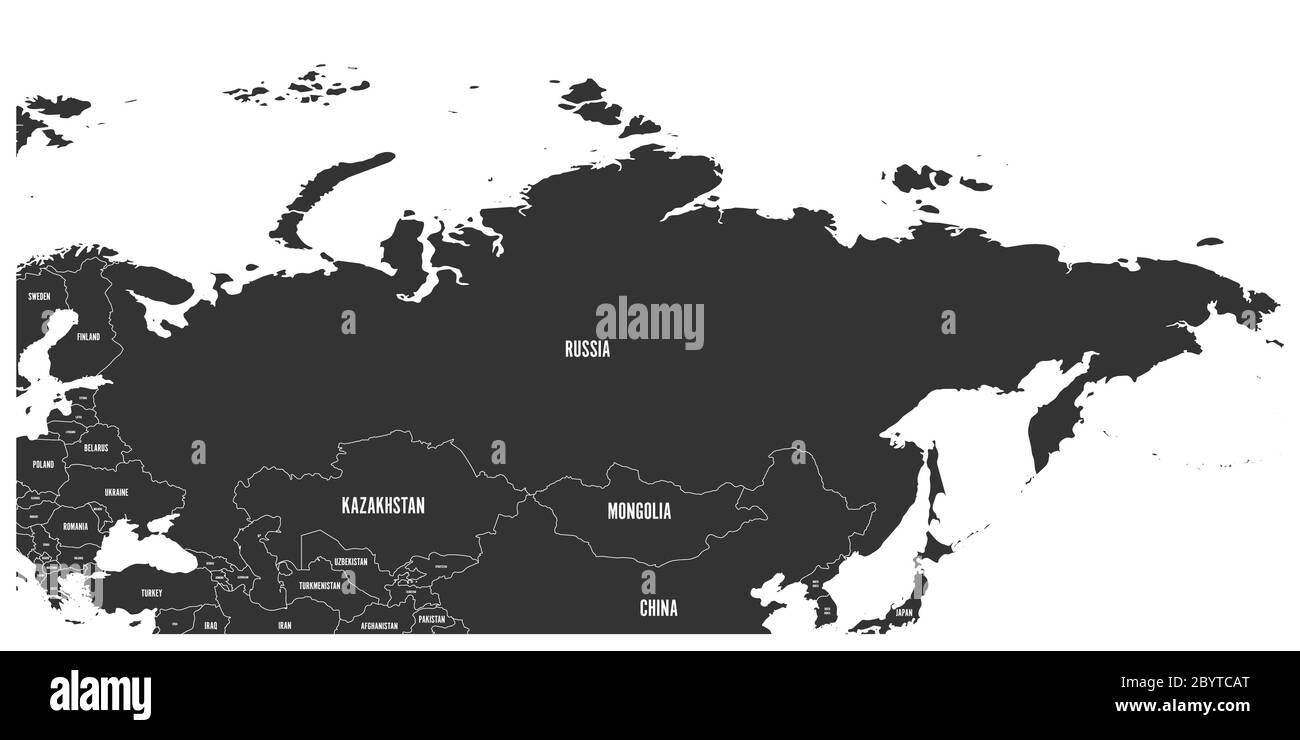 cartina della russia - 9 Mappa politica della Russia e dei paesi europei e asiatici circostanti. Mappa grigio scuro con etichette bianche su sfondo bianco. Illustrazione vettoriale Immagine e Vettoriale - Alamy
