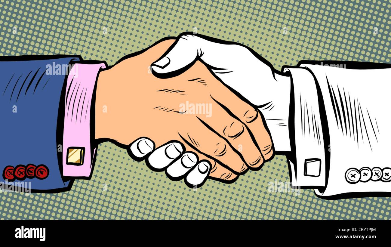 accordo commerciale handshake deal Illustrazione Vettoriale