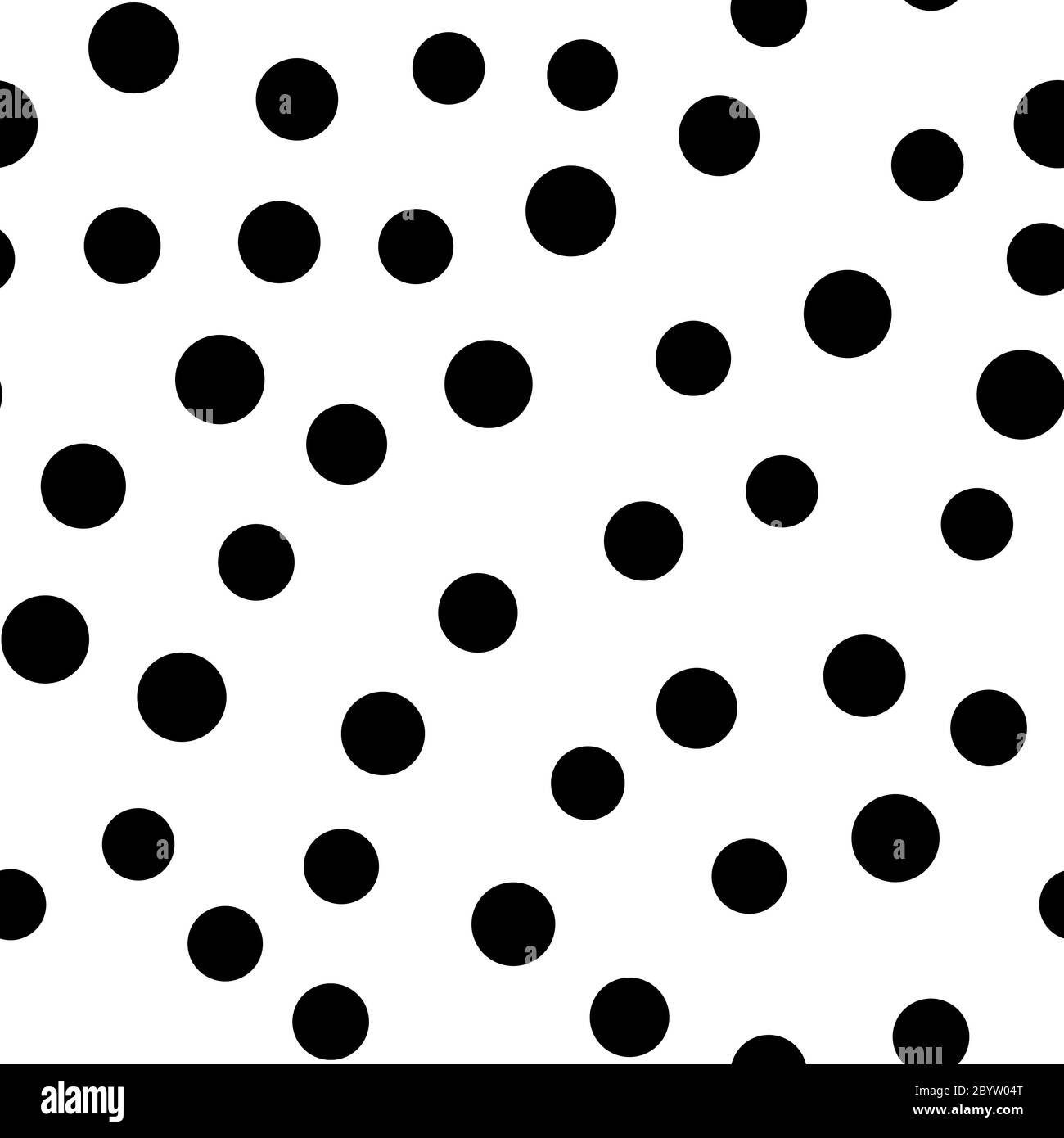 Motivo senza giunture punteggiate casuale. Semplice sfondo geometrico in bianco e nero. Illustrazione vettoriale. Illustrazione Vettoriale