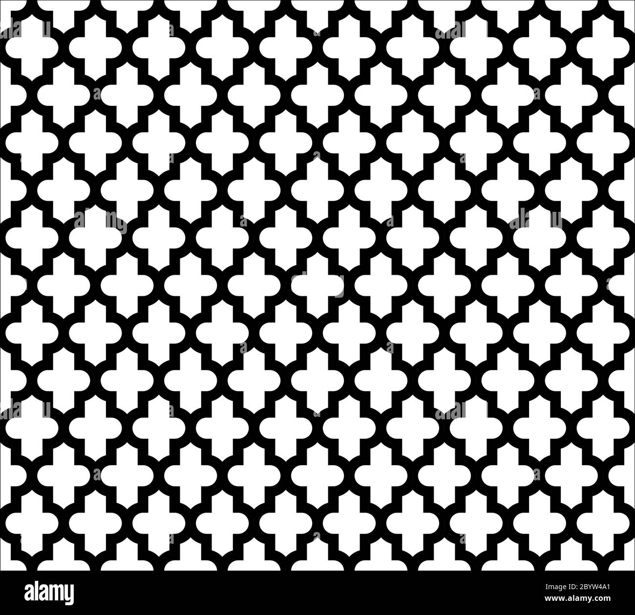 Marocchino islamico senza cuciture motivo sfondo in bianco e nero. Design ornamentale astratto vintage e retrò. Semplice illustrazione vettoriale piatta. Illustrazione Vettoriale