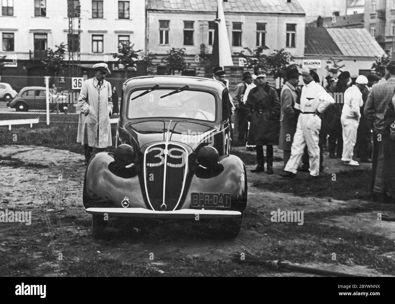 Vincitore del Rally Polacco 1938, l'italiano Renato Ghisalba Foto Stock