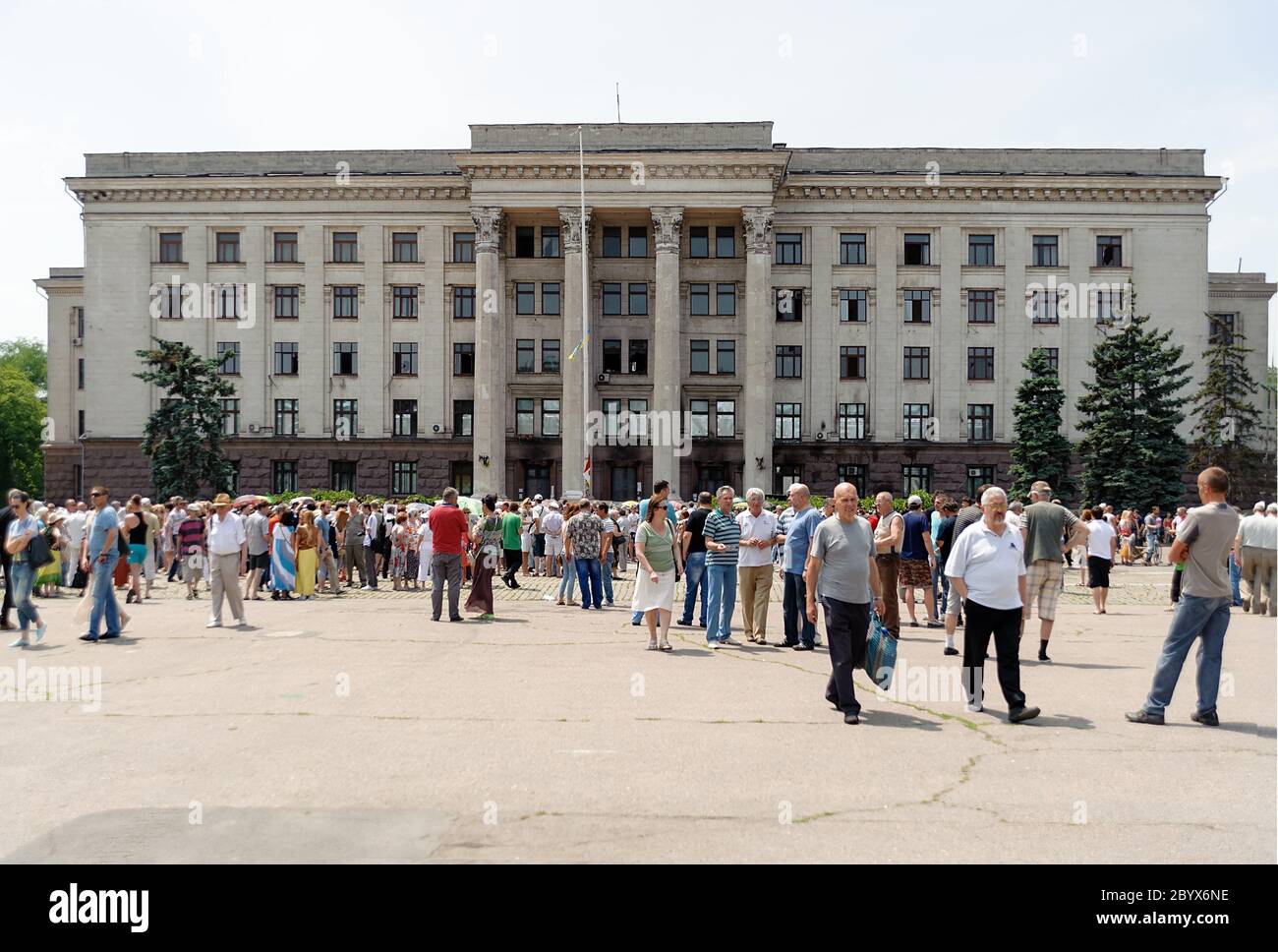 Memoriale di servizio in Odessa dedicato alle vittime del 2 maggio 2014 scontri Foto Stock