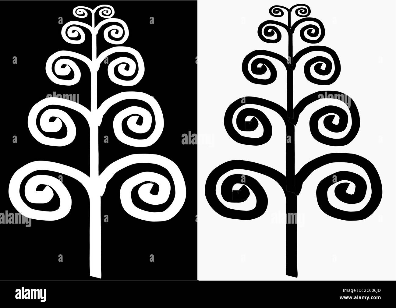 albero, pianta, fiore, icona Foto Stock