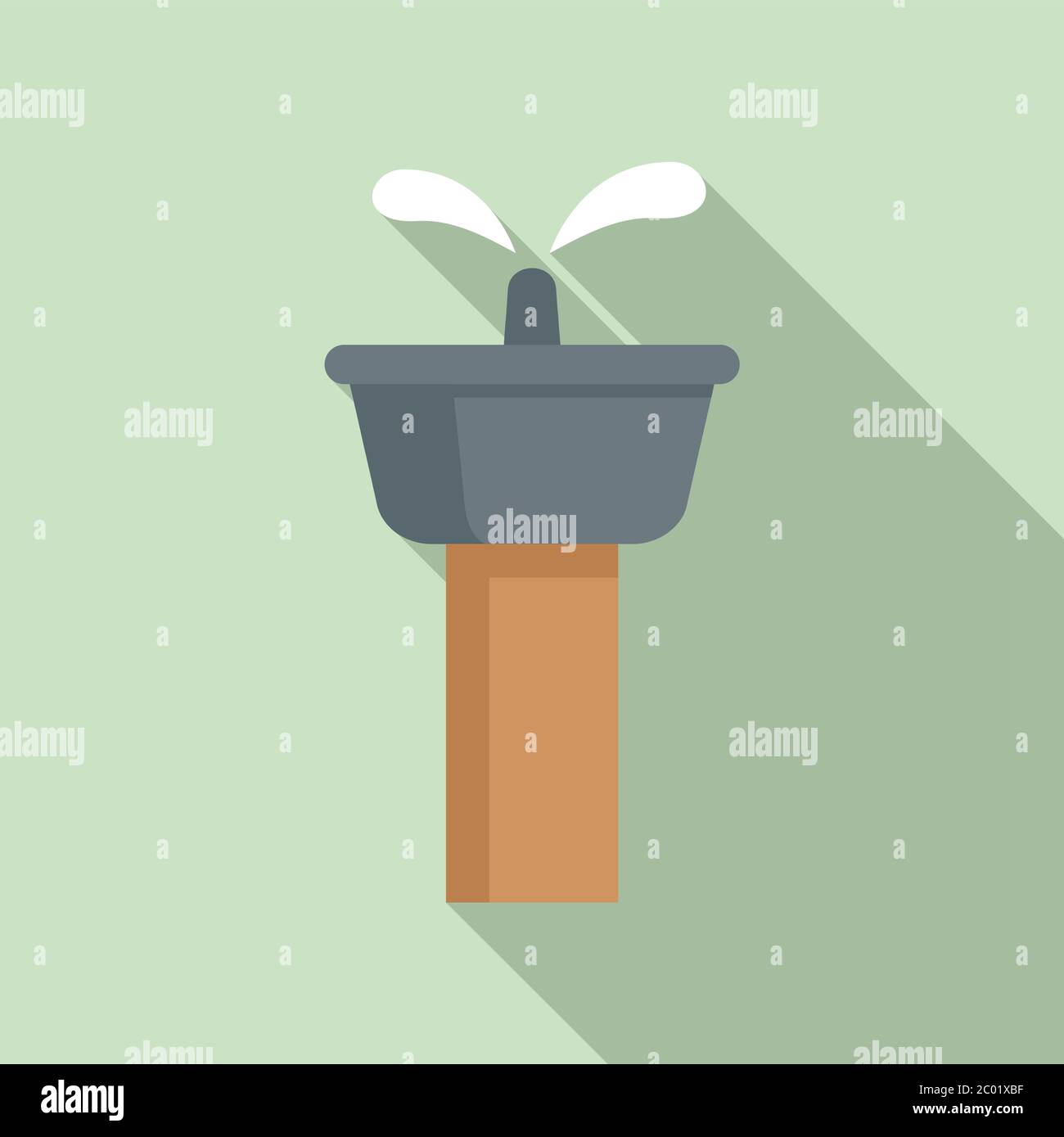 Icona pubblica fontana. Illustrazione piatta dell'icona vettoriale della fontana pubblica per il disegno di fotoricettore Illustrazione Vettoriale