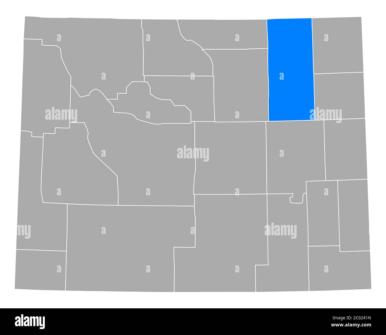 Mappa di Campbell in Wyoming Foto Stock