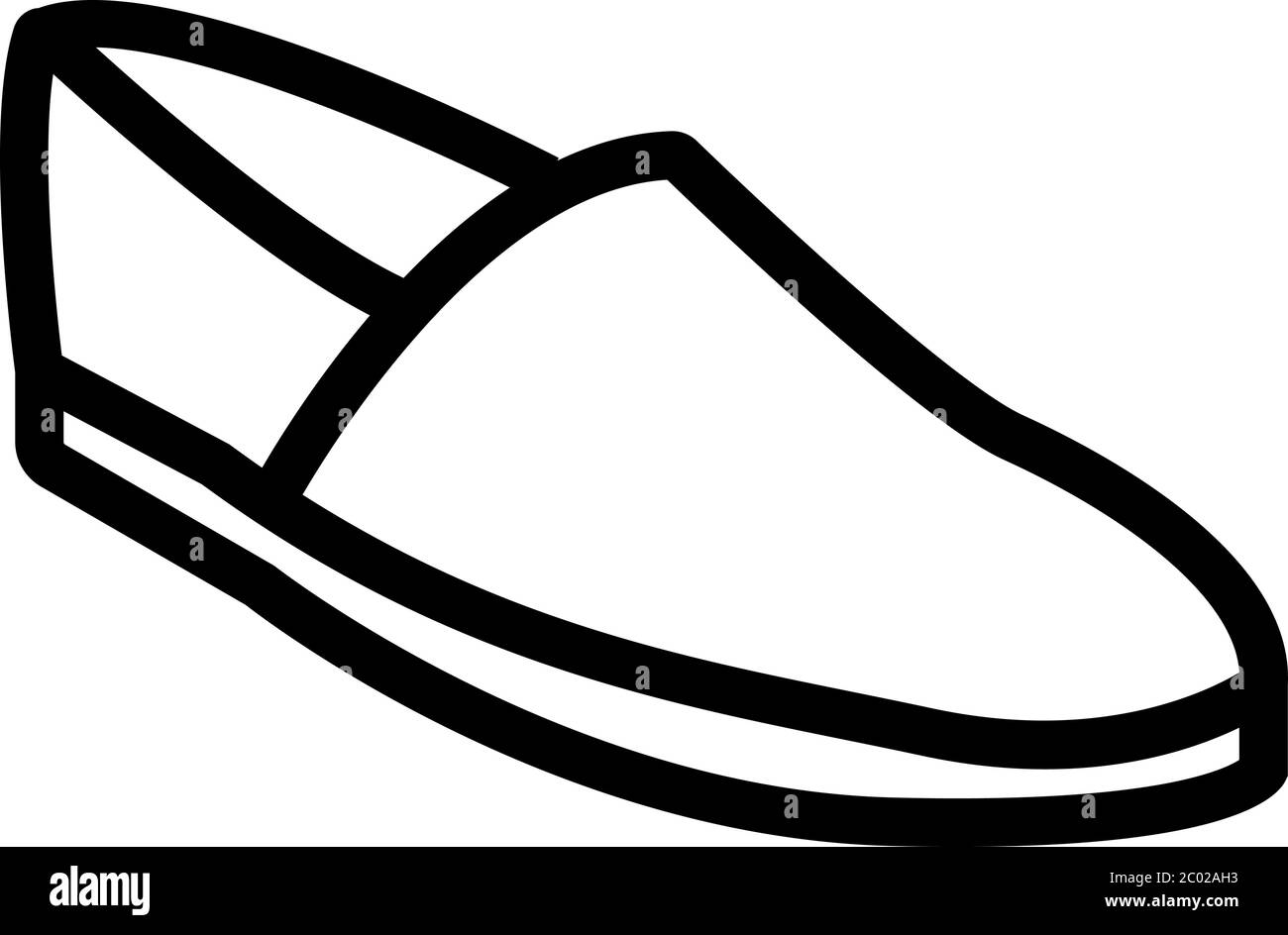 icona di scarpa mocassina illustrazione vettoriale del profilo Illustrazione Vettoriale
