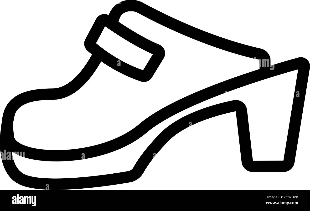icona del muto di forma a forma di scarpa illustrazione vettoriale Illustrazione Vettoriale