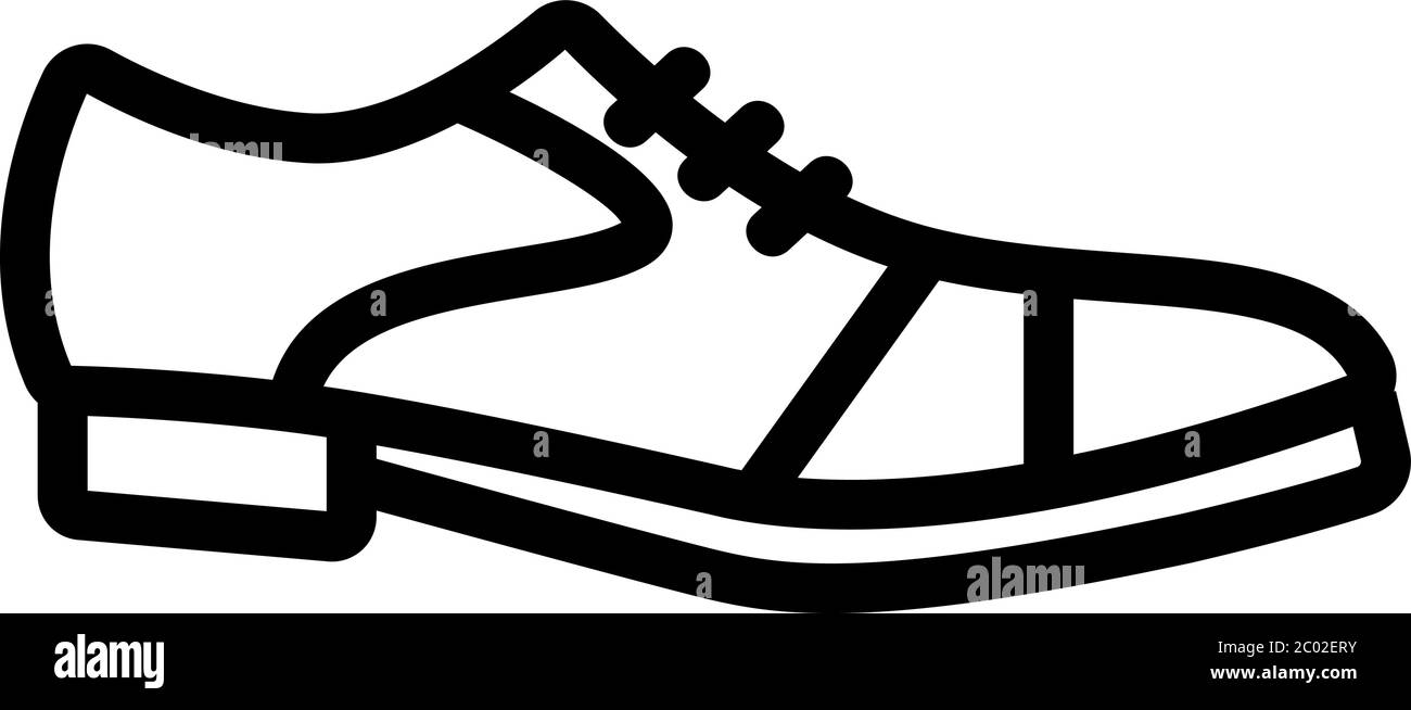icona di scarpa oxford illustrazione vettoriale del profilo Illustrazione Vettoriale