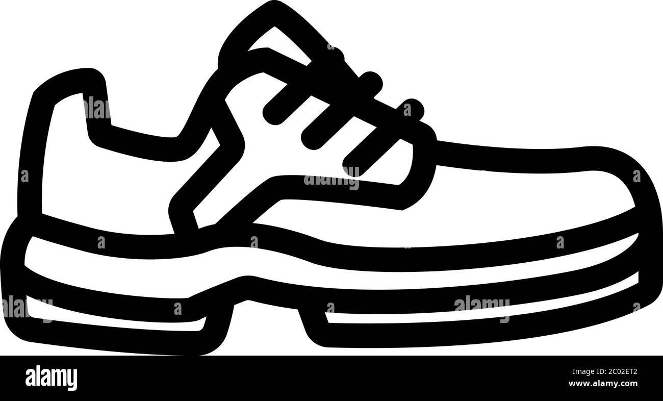 icona scarpa sneakers illustrazione vettoriale del profilo Illustrazione Vettoriale