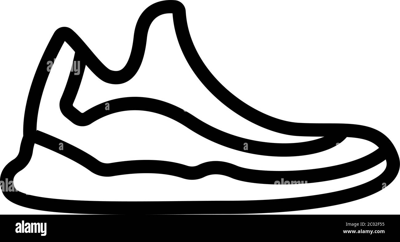 icona scarpa da running illustrazione vettoriale del profilo Illustrazione Vettoriale