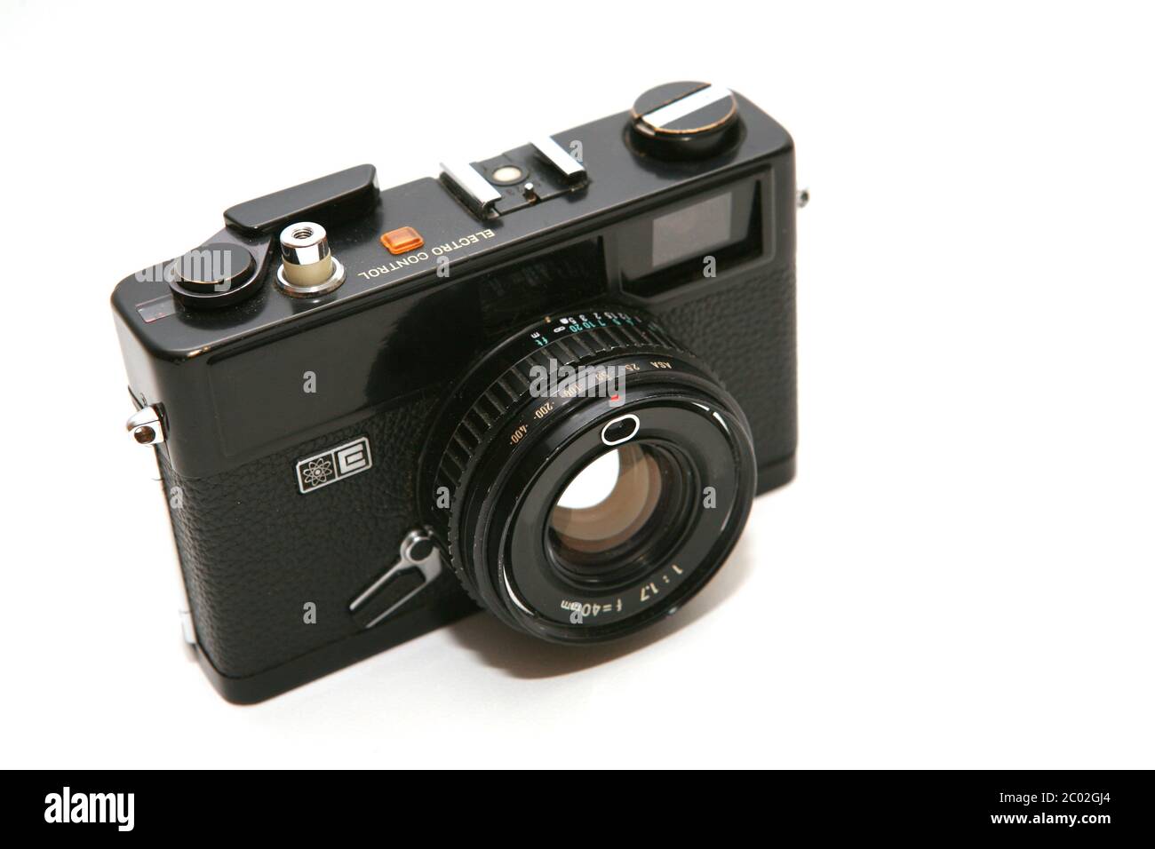 vecchia fotocamera compatta analogica Foto Stock