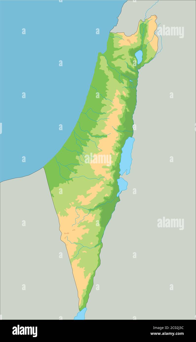 Cartina palestina fisica Immagini Vettoriali Stock - Alamy