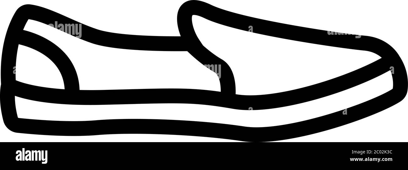 icona del pattino di espodrilles illustrazione del contorno vettoriale Illustrazione Vettoriale
