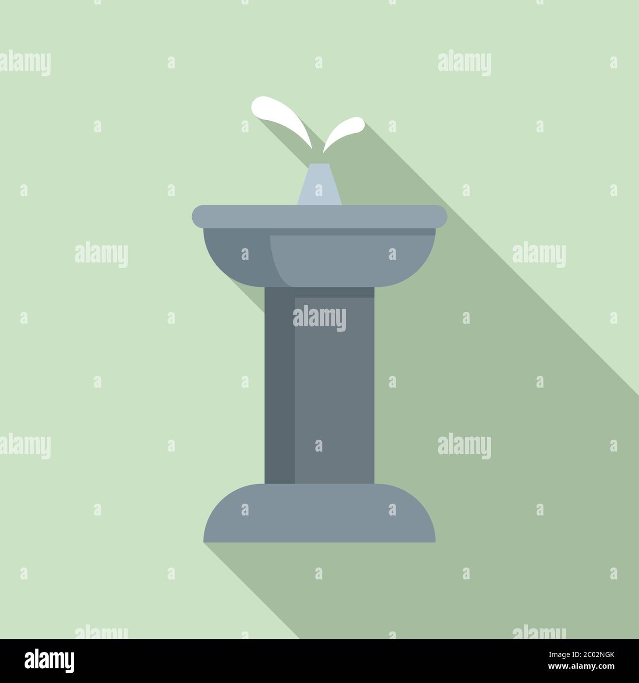Icona fontana del parco. Immagine piatta di fontana di acqua potabile parco icona vettoriale per il web design Illustrazione Vettoriale