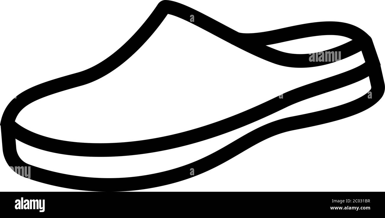icona del pattino di zoccoli illustrazione del contorno vettoriale Illustrazione Vettoriale