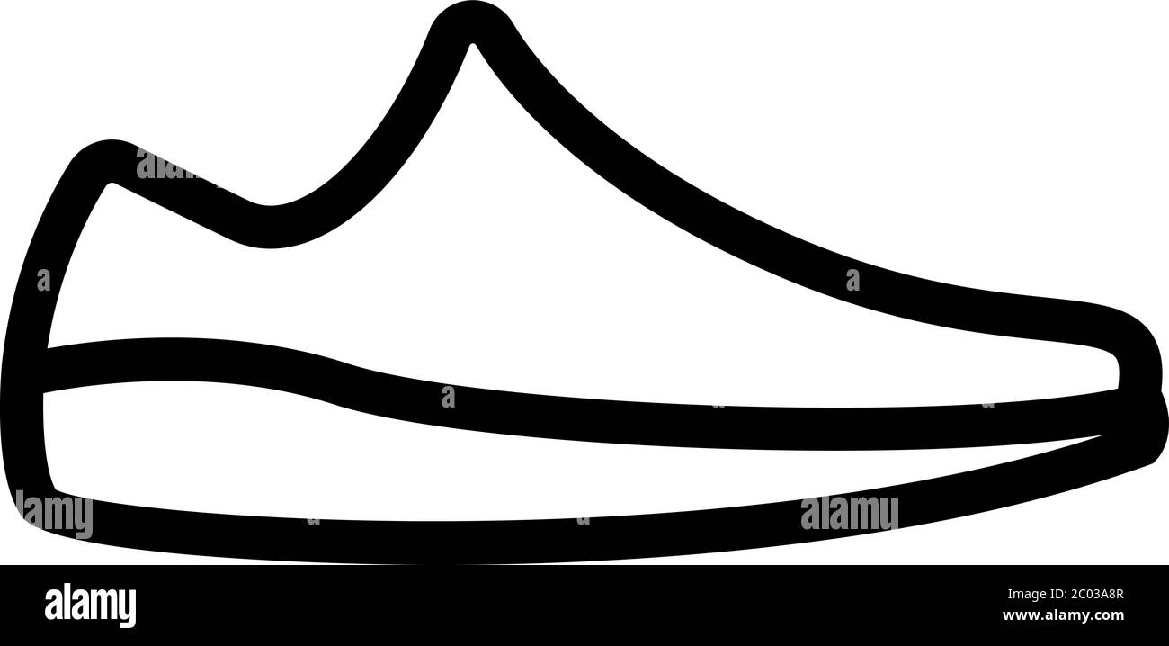 icona di scarpa a scorrimento - illustrazione del profilo vettoriale Illustrazione Vettoriale