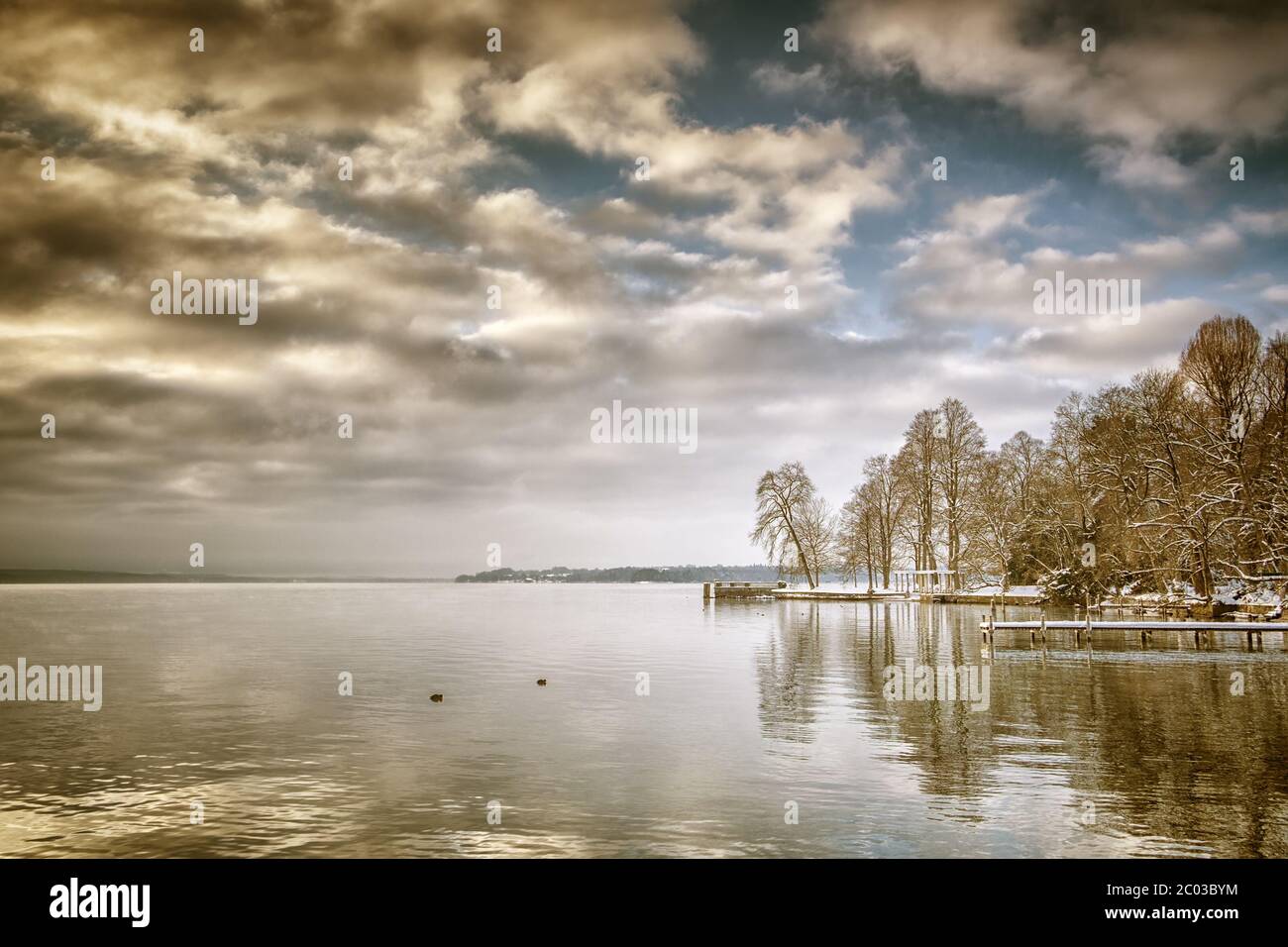Inverno di Tutzing Foto Stock