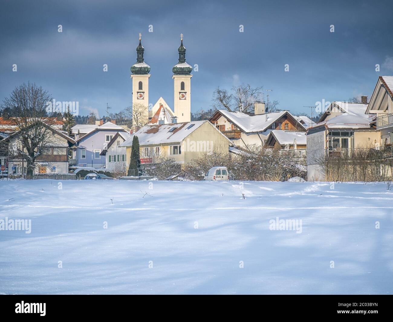 Chiesa di Tutzing Foto Stock