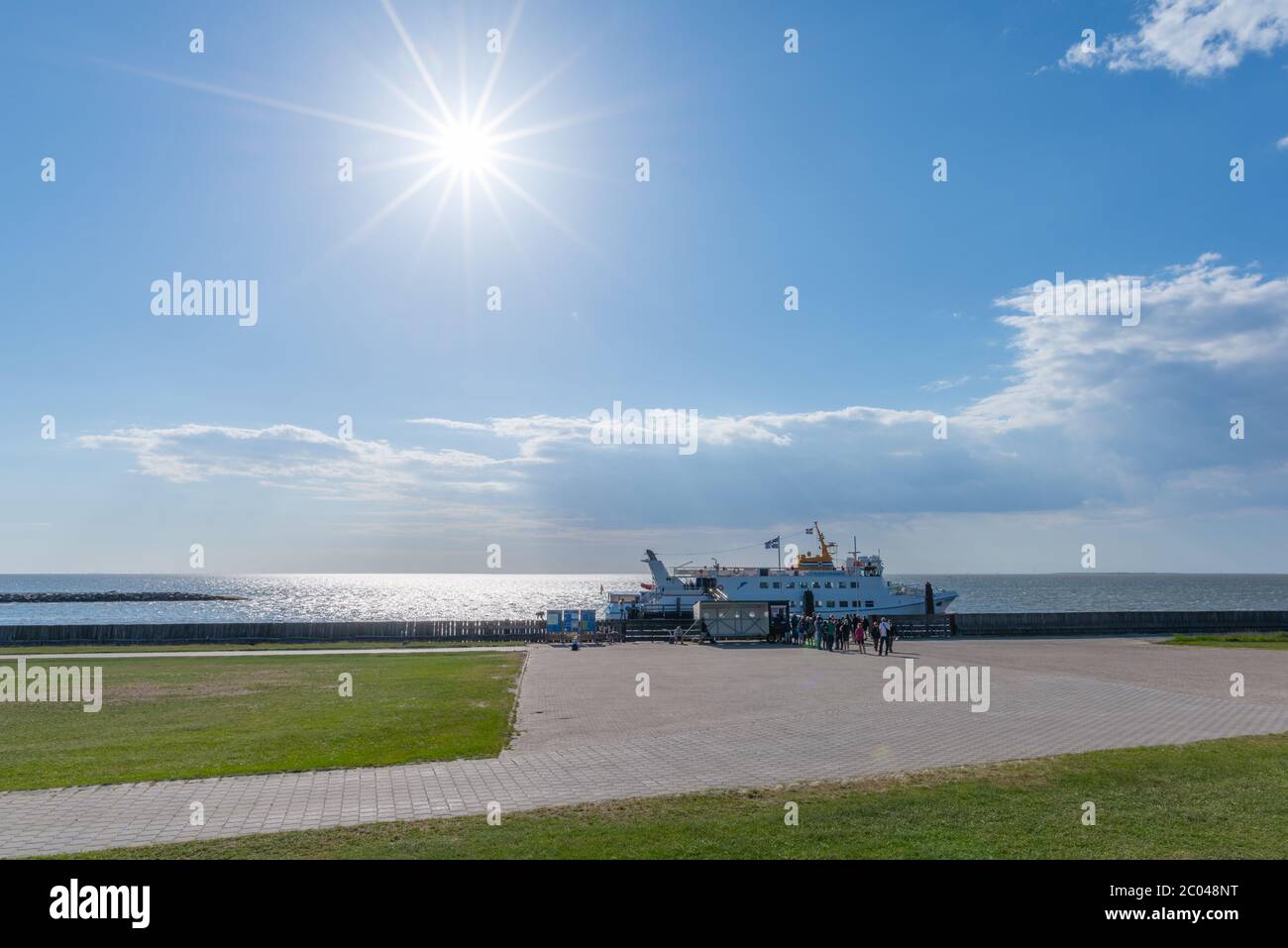 Isola del Mare del Nord di Neuwerk, a 8 miglia dalla terraferma vicino Cuxhaven, , stato federale di Amburgo, Germania del Nord, Europa Centrale, Patrimonio Mondiale dell'UNESCO Foto Stock