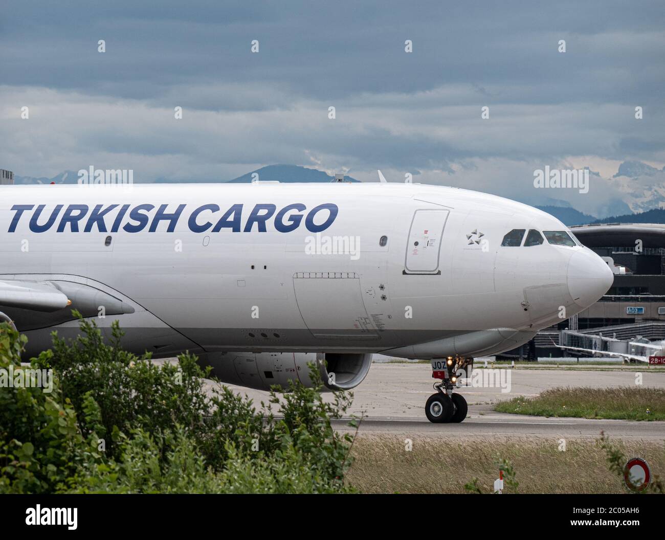 Aereo turco Cargo tassare a ZRH Foto Stock