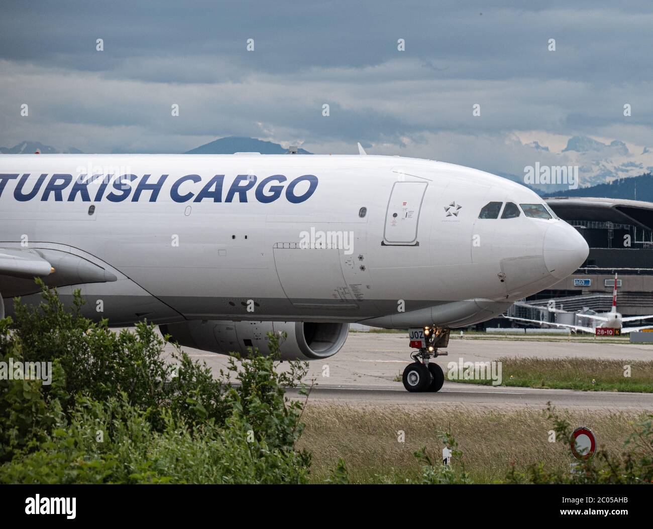 Aereo turco Cargo tassare a ZRH Foto Stock