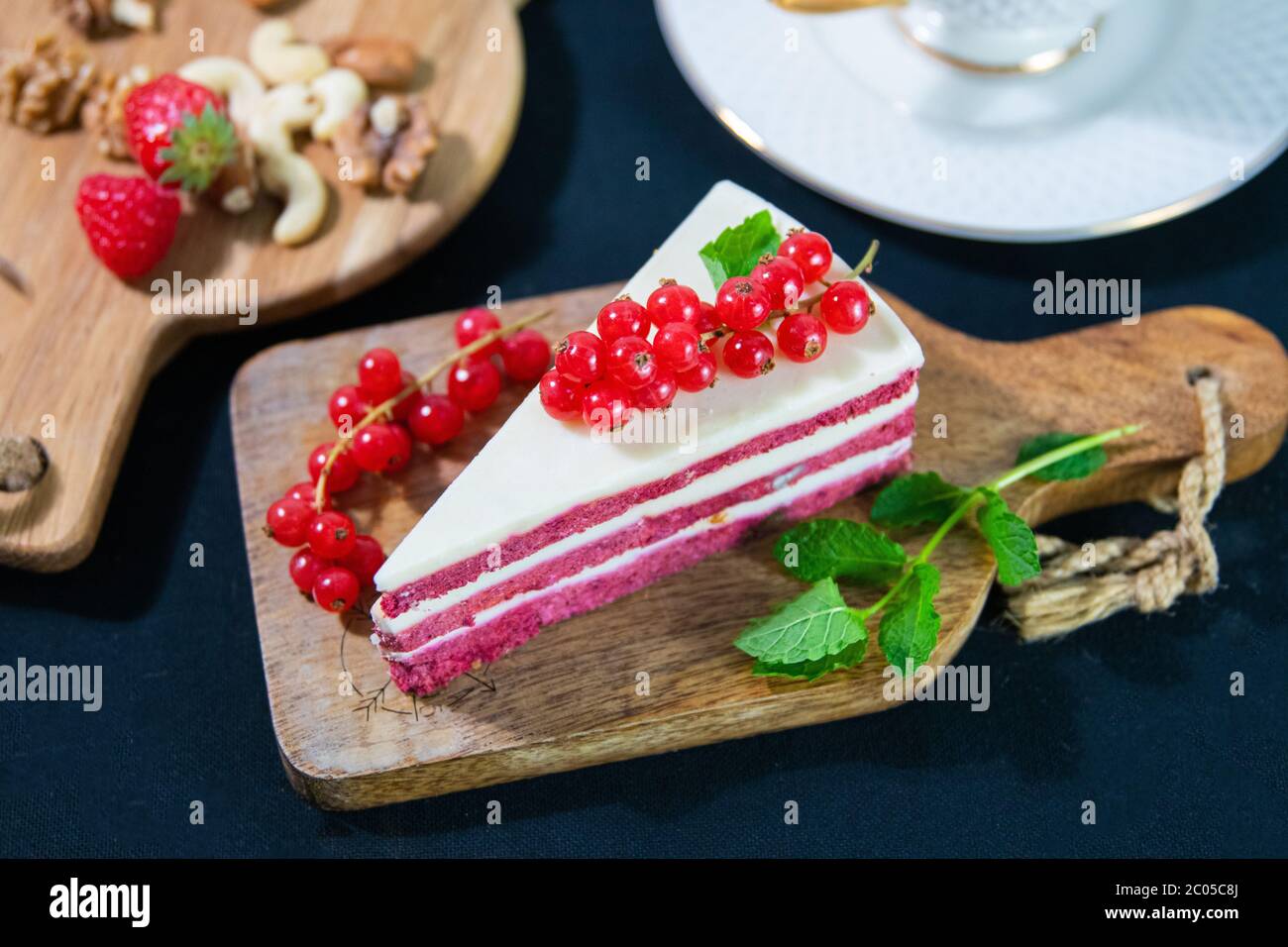 Dessert in un bel decor Foto Stock