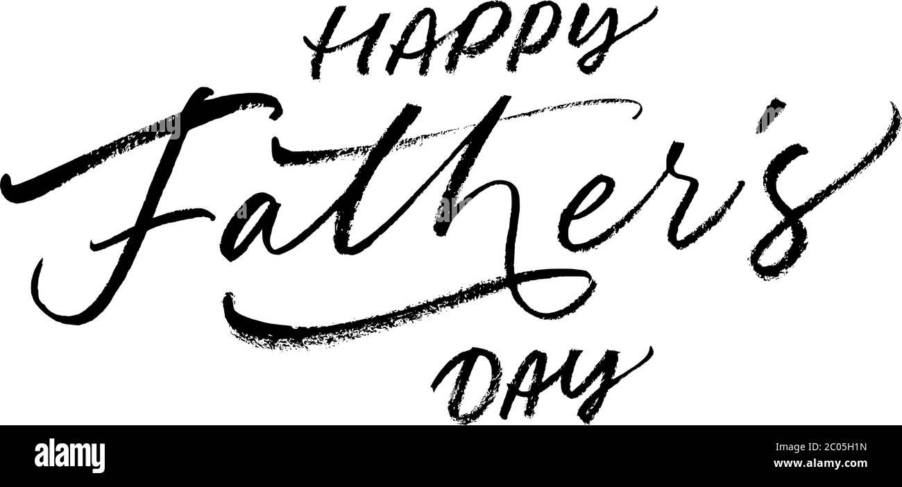 Biglietto di auguri per la calligrafia del giorno del Padre felice. Calligrafia moderna vettoriale a pennello. Happy Father's Day tipografia design Illustrazione Vettoriale