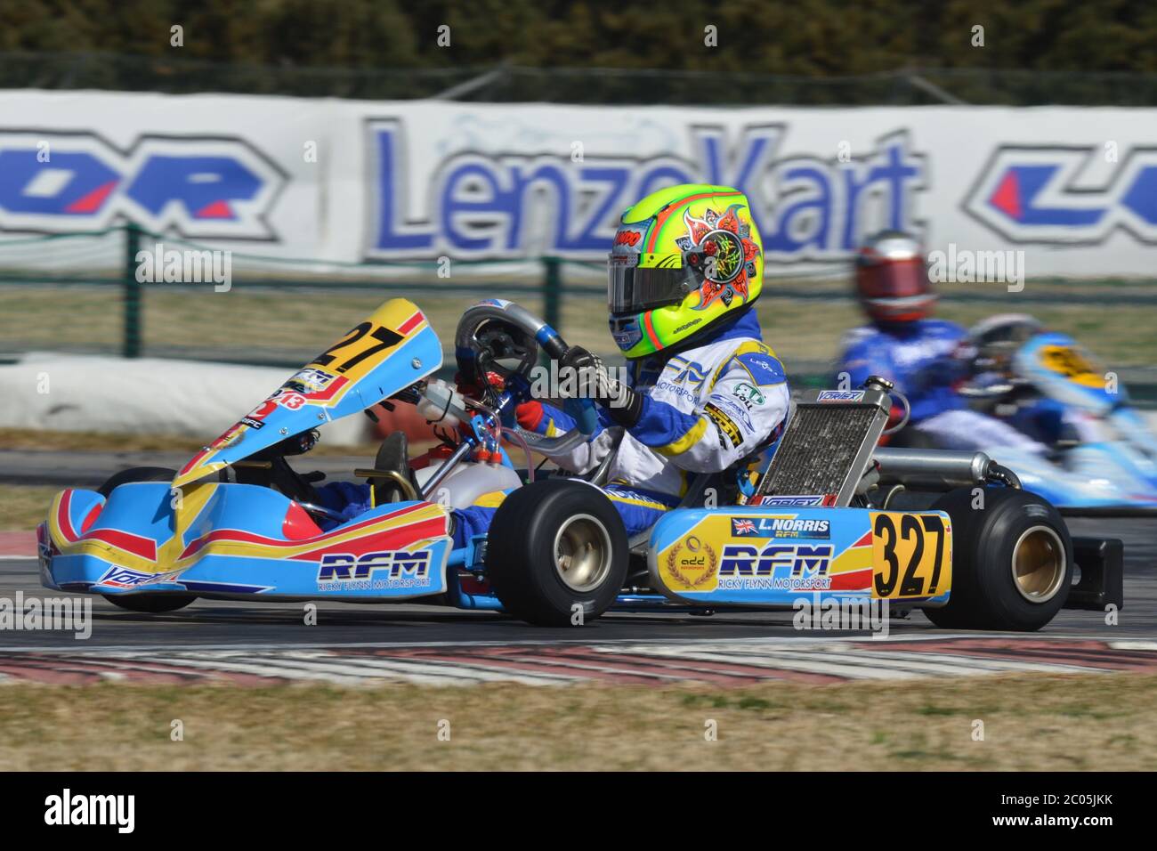 Carriera di Lando Norris nel karting 2013. Foto Stock