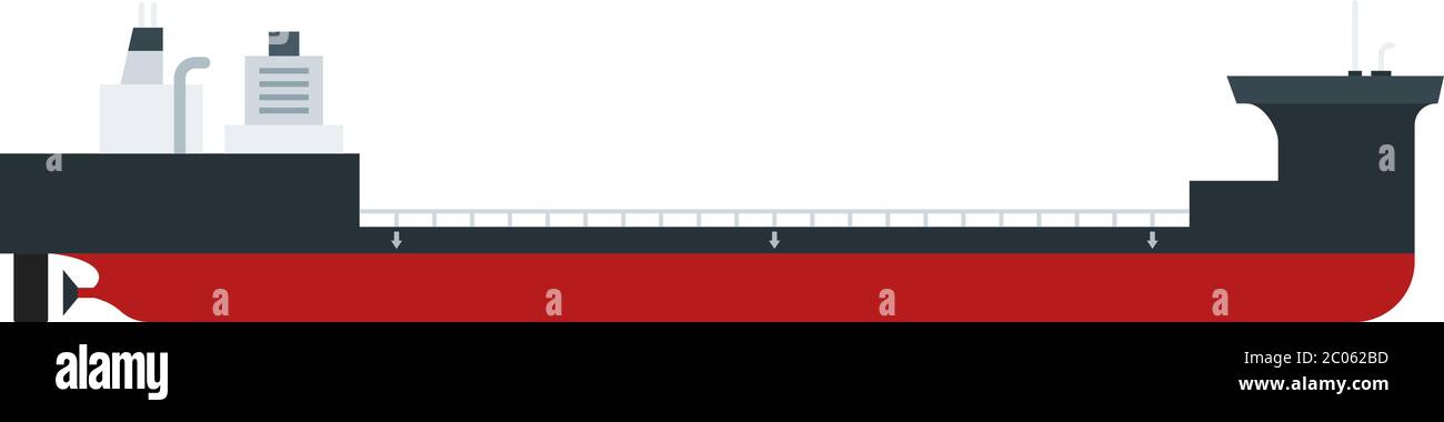 Icona flat vettore nave da combattimento di atterraggio Illustrazione Vettoriale