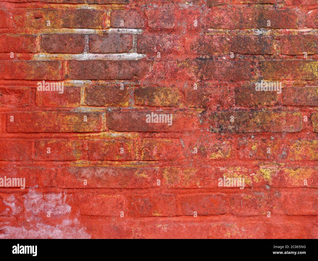 muro di mattoni rosso Foto Stock