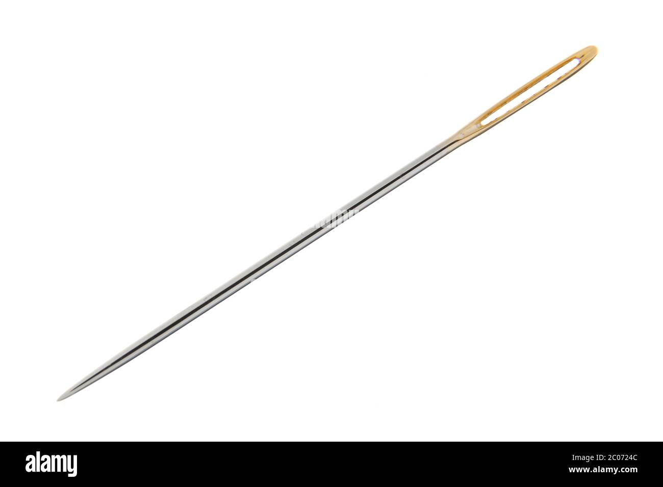 ago da cucire isolato su bianco con percorso di taglio Foto Stock