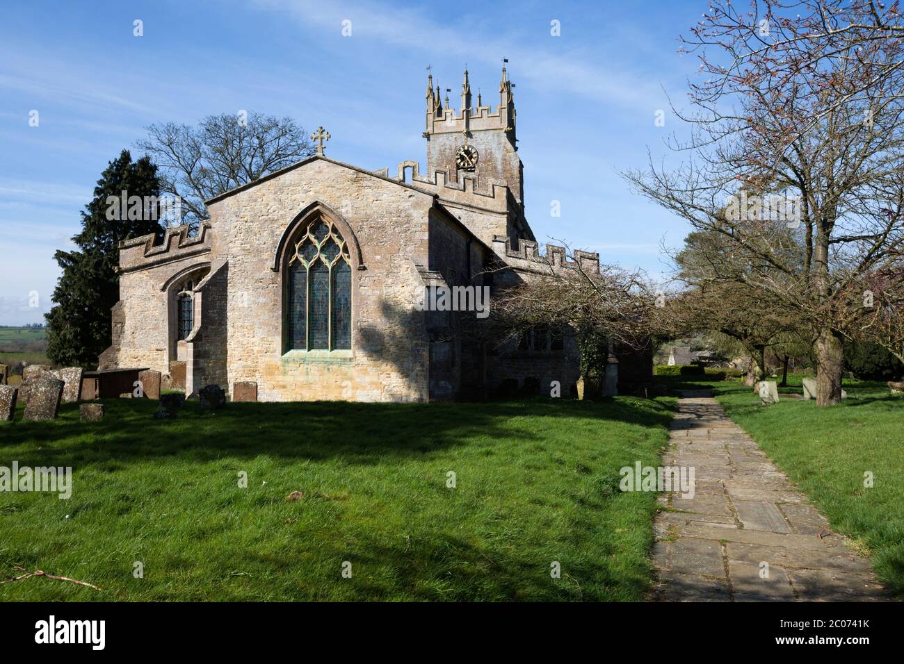 St. James, la chiesa parrocchiale dell'Apostolo, Somerton, Oxfordshire, Inghilterra, Regno Unito Foto Stock