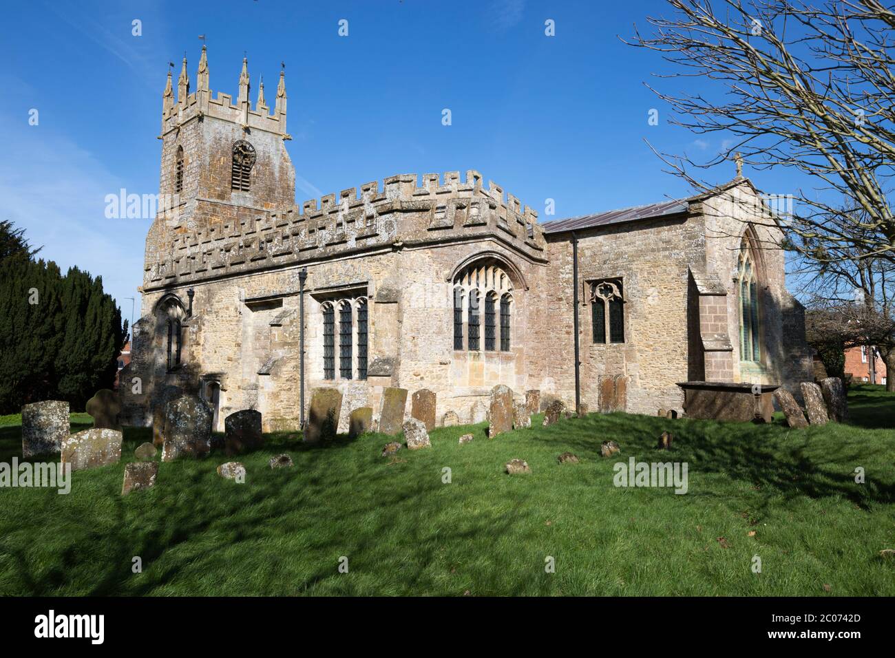 St. James, la chiesa parrocchiale dell'Apostolo, Somerton, Oxfordshire, Inghilterra, Regno Unito Foto Stock