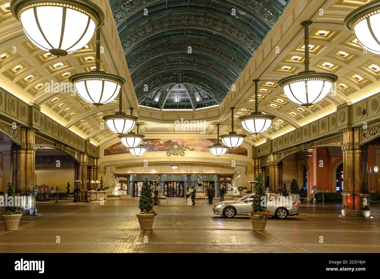 L'ingresso al Bellagio Hotel a Las Vegas Foto Stock