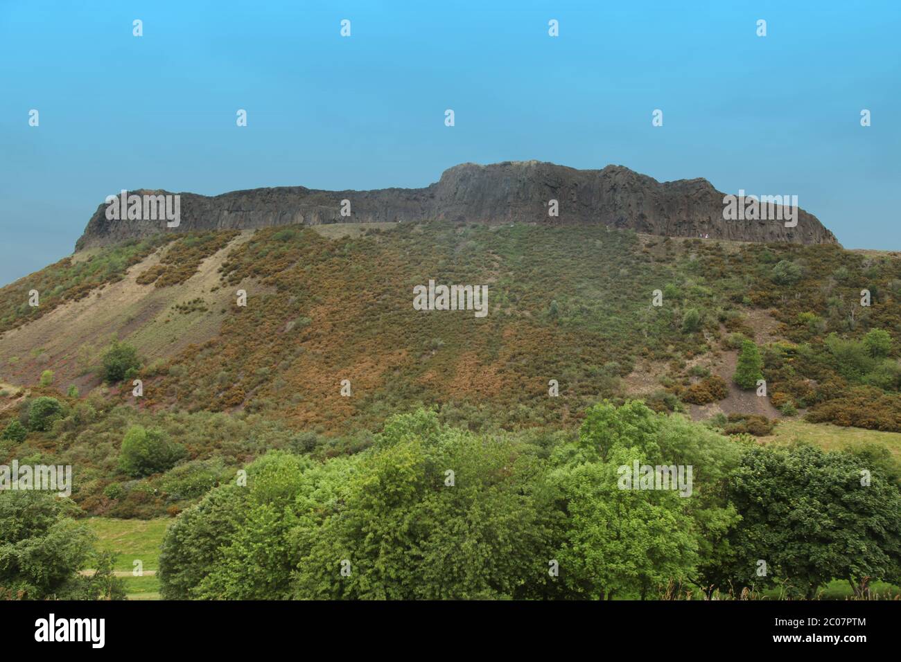 Arthur's Seat, Rocky Hilltop, Holyrood Park, Edimburgo, Scozia, 2017 Foto Stock