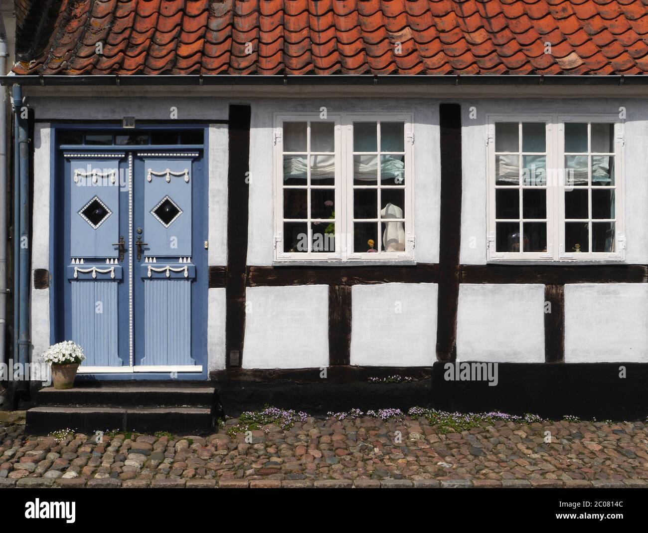 casa in legno in danimarca Foto Stock