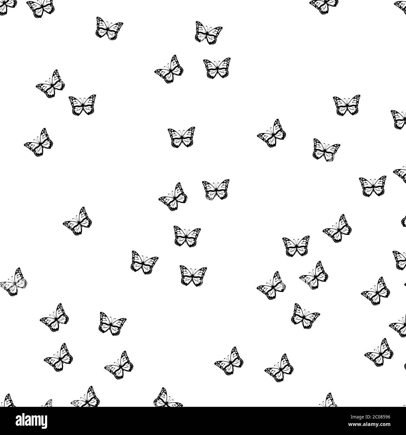 modello senza cuciture con piccole farfalle Illustrazione Vettoriale