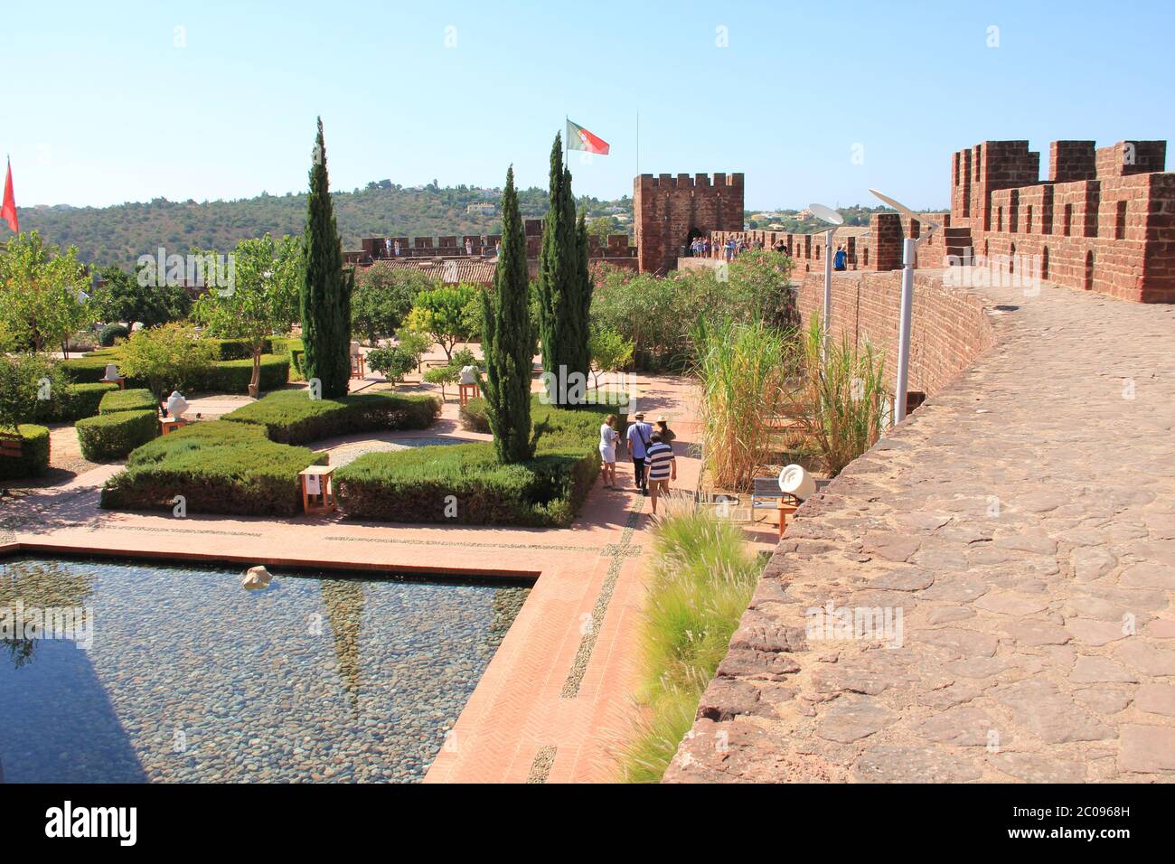 Il Castello di Silves in Algarve, Portogallo Foto Stock