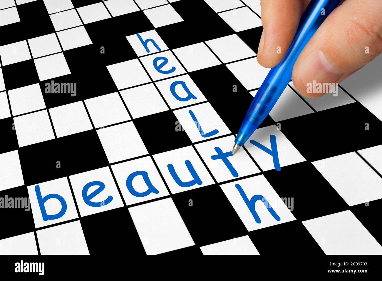 Crossword - salute e bellezza Foto Stock