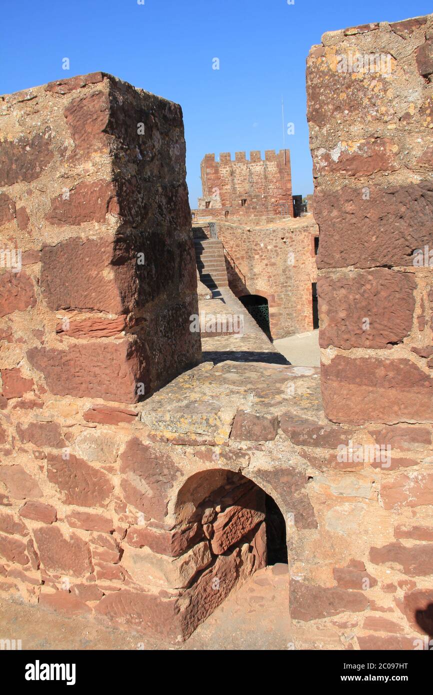 Il Castello di Silves in Algarve, Portogallo Foto Stock