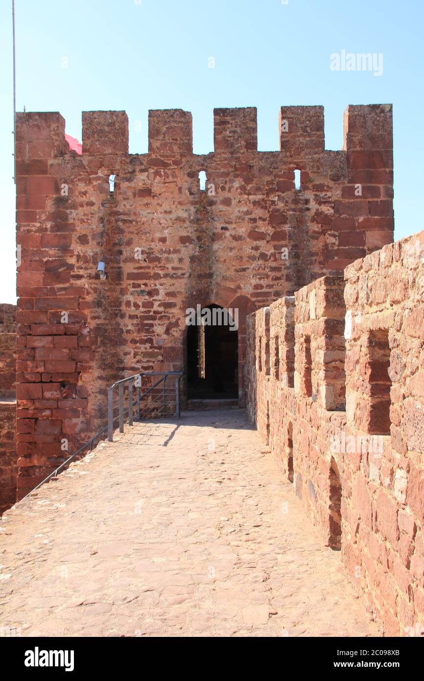 Il Castello di Silves in Algarve, Portogallo Foto Stock