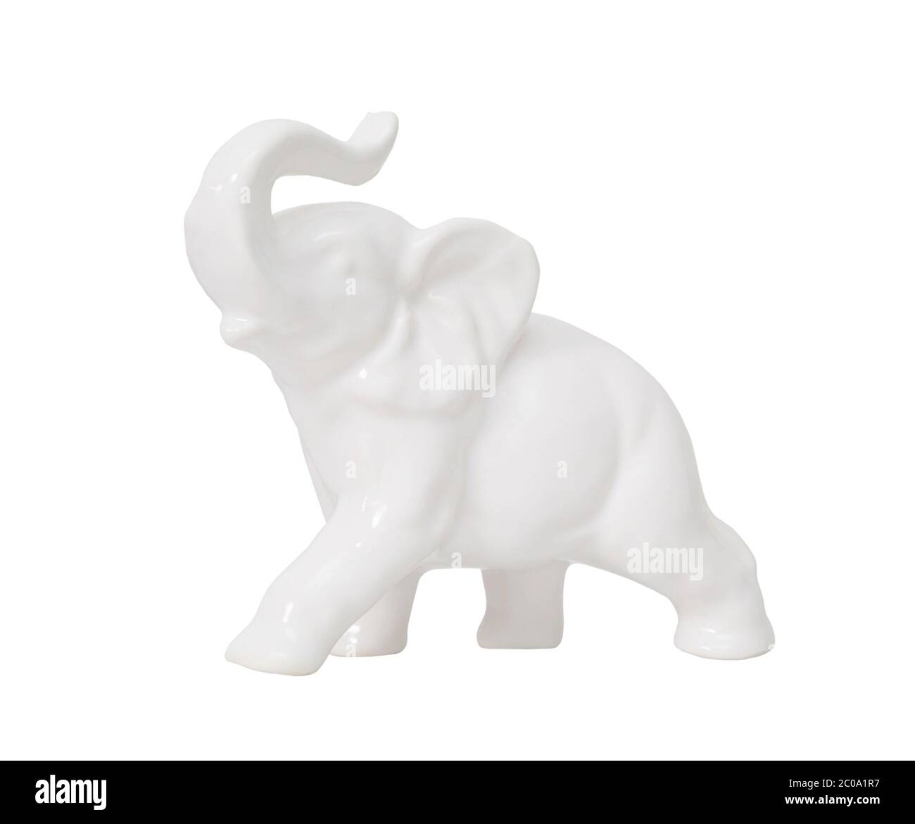 Elefante. Ceramica. Vista laterale destra Foto Stock