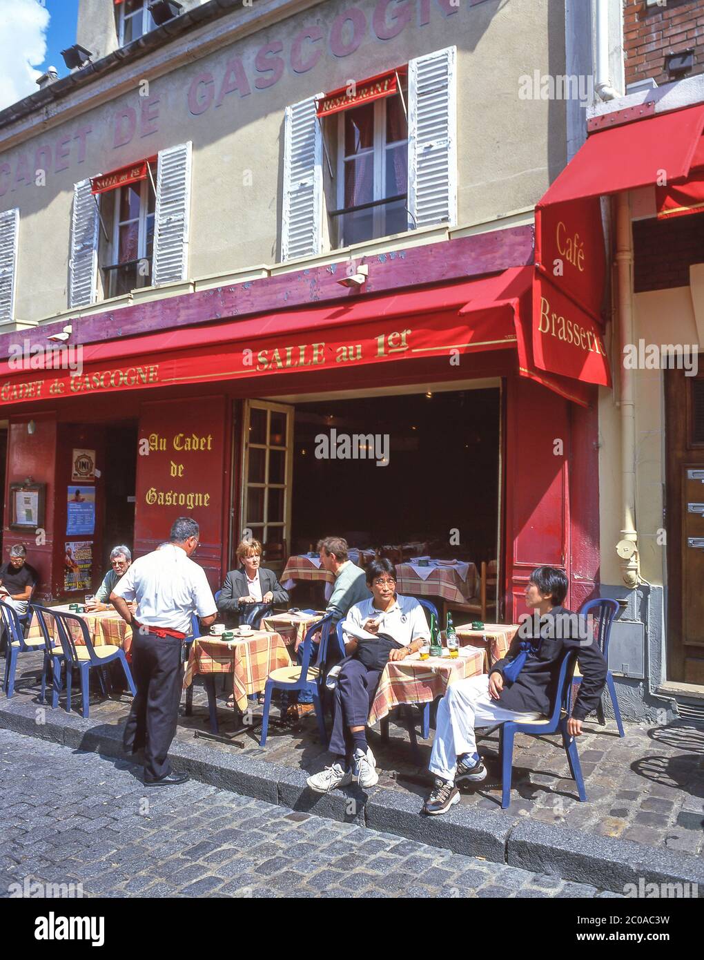 Ristorante Cadet de Gascogne in Place du Tertre, Montmartre, Parigi, Île-de-France, Francia Foto Stock