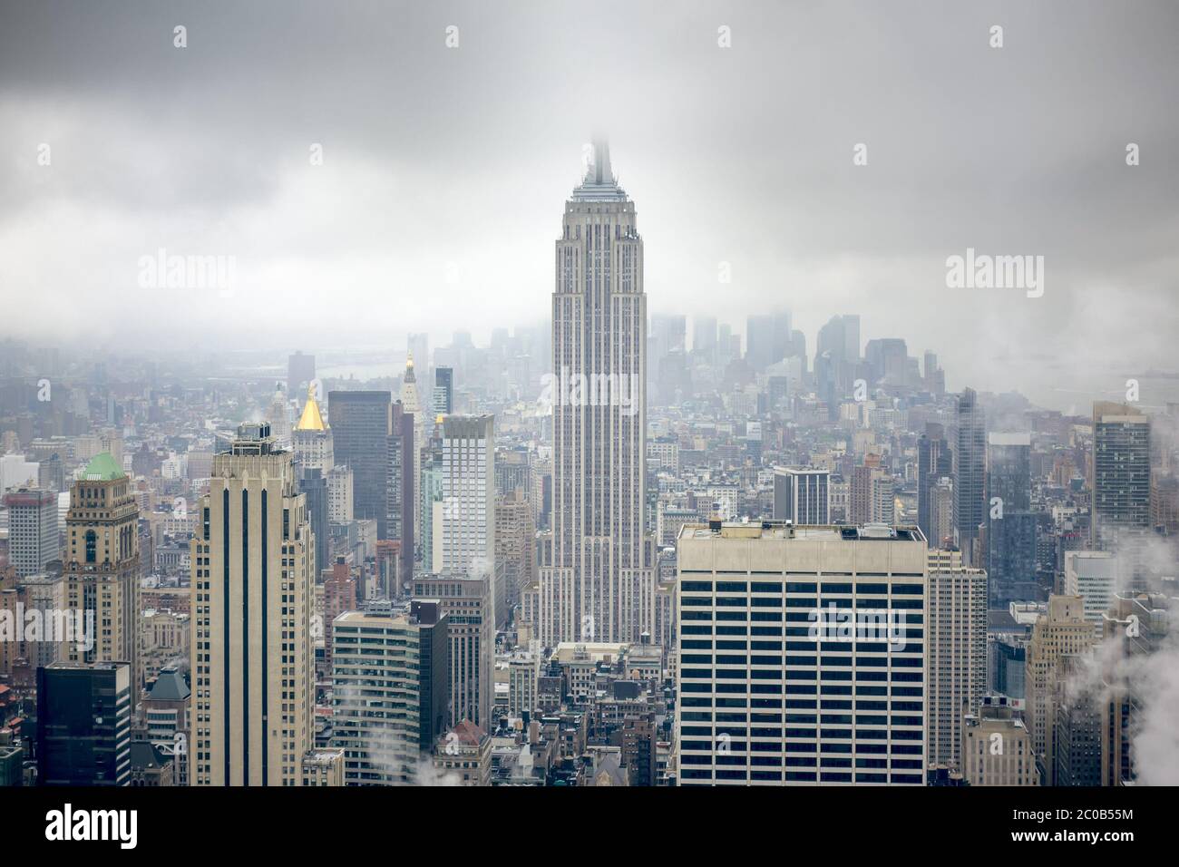 New York in un giorno piovoso Foto Stock