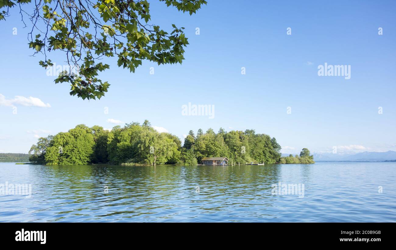 Isola di rose di Re Ludwig II Foto Stock