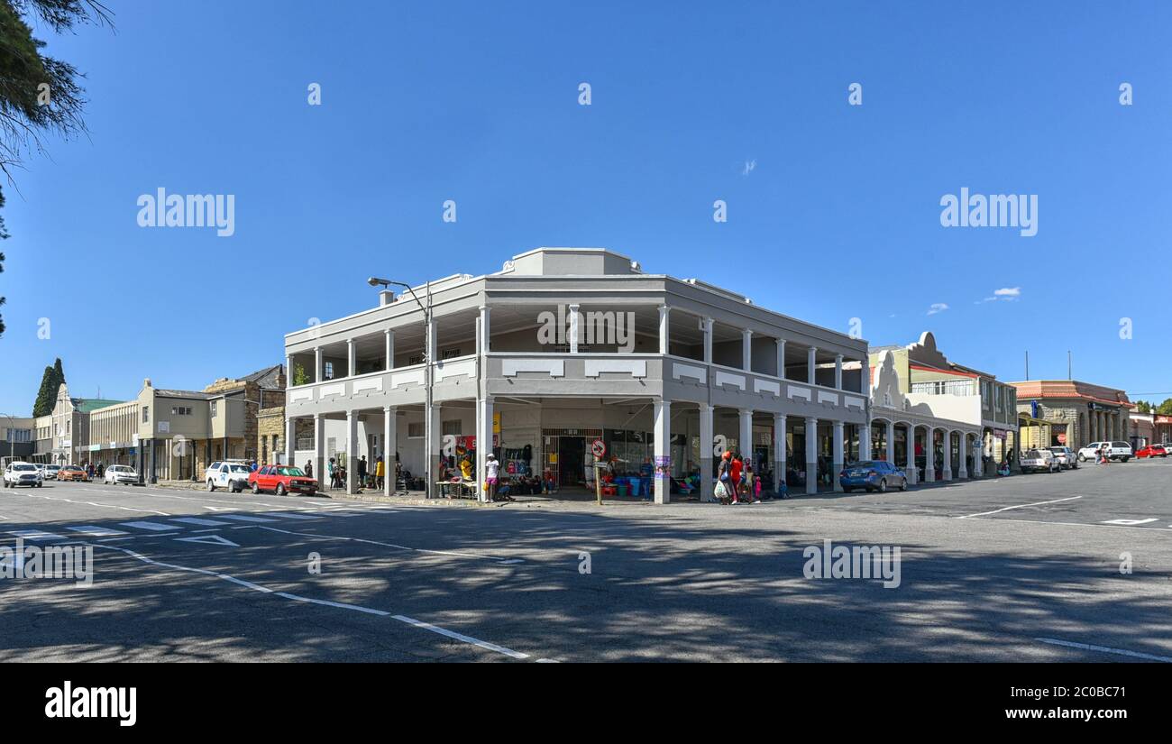 Edifici storici al Cradock City Center, Capo Orientale, Sud Africa Foto Stock