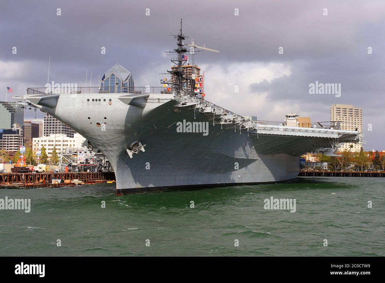 Portaerei navy nave a sabbia Diego, USA Foto Stock